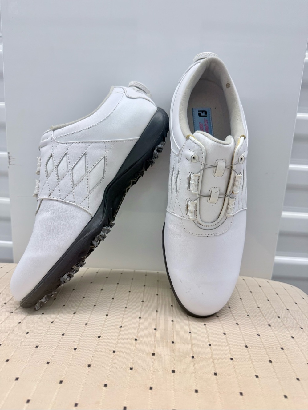 FootJoy White Golf Shoes with Black Outsole